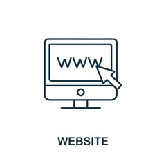 Website icon from digital marketing collection. Simple line element Website symbol for templates, web design and infographics