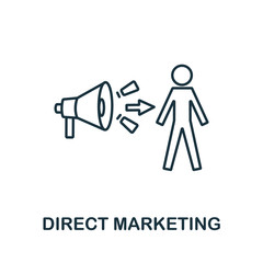 Direct Marketing icon from digital marketing collection. Simple line element Direct Marketing symbol for templates, web design and infographics