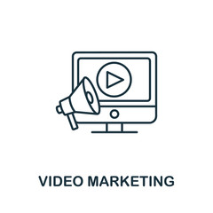 Video Marketing icon from digital marketing collection. Simple line element Video Marketing symbol for templates, web design and infographics