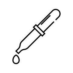 Medicines drop line icon, concept sign, outline vector illustration, linear symbol.