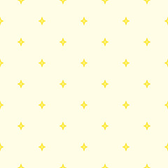  Cute pattern. The seamless background of outlined stars on light yellow background. Vector 8 EPS