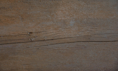 Texture of an old, brown, cracked wooden beam