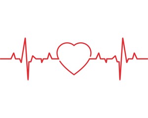 Heart pulse. Heart beat monitor, cardiogram. medical background. for medical apps and websites. vector icon illustration