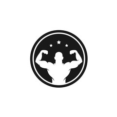 Fitness logo, GYM logo, vector icon illustration