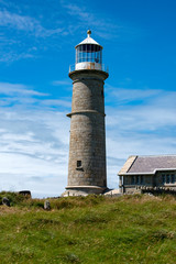 Fototapeta na wymiar The old lighthouse on Lundy Island