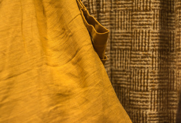 Yellow orange fabric texture