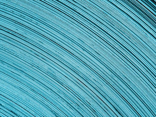 Curved lines in azure color. Graphics in the metal industry. Graphic element of curved metal lines made of sheet steel.