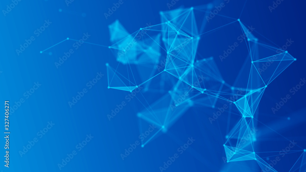 Poster abstract blue digital background. big data visualization. science background. big data complex with 