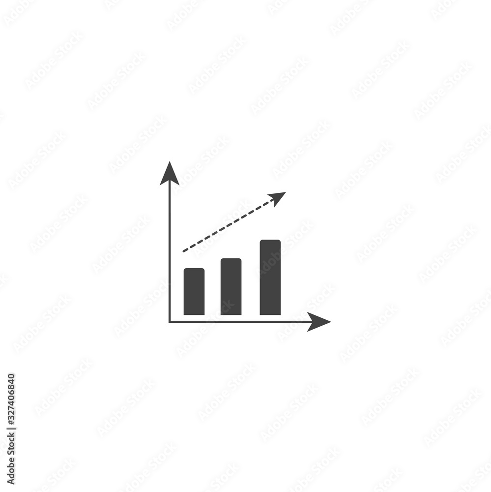 Aufkleber growth graph. vector business icon schedule on transparent background. layers grouped for easy editi