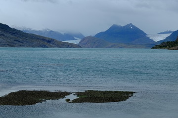 The landscape of the wonderful Ainsworth Bay in Patagonia chilena.