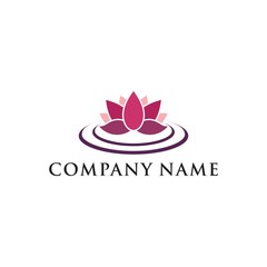 Lotus Flower Logo Inspirations  design template , Beauty or spa logo, vector Illustration