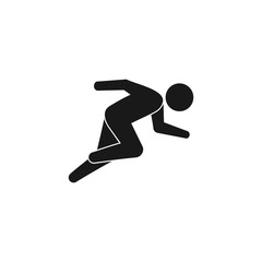 Running man icon isolated on white background, vector Illustration