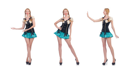 Woman isolated on the white background