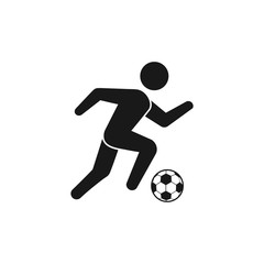 Fototapeta na wymiar man play football.soccer icon .vector illustration.