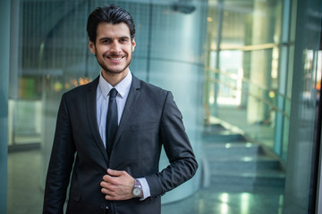 Fototapeta premium Portrait of a smiling businessman