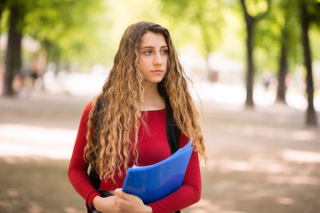 Teenager female student