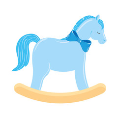 wooden horse toy isolated icon vector illustration design