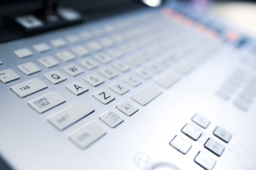 Keyboard of the industrial cnc machine