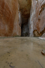 The antique underground reservoir in NP Zippori, Galilee, Israel