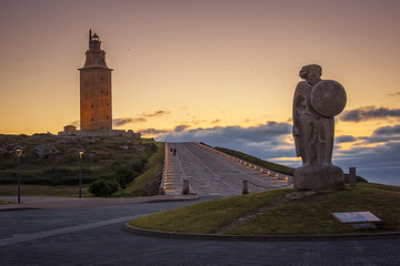 King Breogán guarding the Hercules Tower