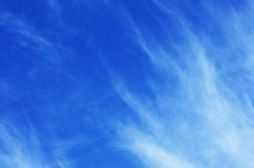 White clouds in blue sky