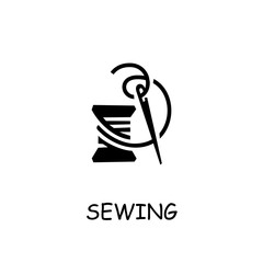 Sewing flat vector icon