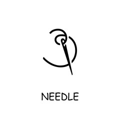 Needle flat vector icon
