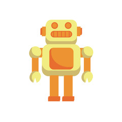 robot child toy flat style icon