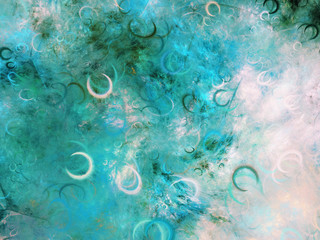 blue abstract fractal background 3d rendering illustration