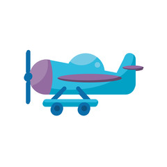 airplane flying toy flat style icon