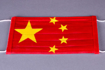medical face mask with china flag