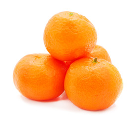 Two orange mandarins.