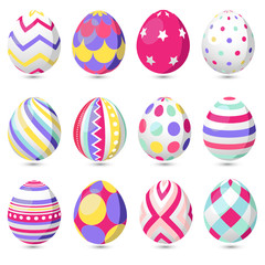 set of easter eggs vector image