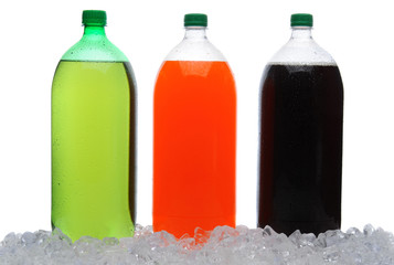 Large Soda Bottles in Ice