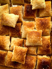 Sporcamusi, traditional fried pastries filled with cream