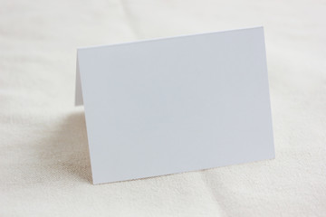 mockup, template with an empty white cardboard card