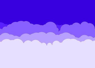 Abstract Color Clouds Sky Generative Art background illustration