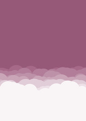 Abstract Color Clouds Sky Generative Art background illustration