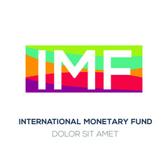 Creative colorful logo , IMF mean (international monetary fund) .