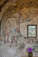 View of  the remnants of a fresco