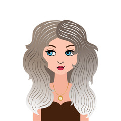 Zodiac young beautiful girl illustration in doodle style