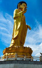Big Golden Buddha Statue in Zaisan Square in Ulan Bator, Mongolia