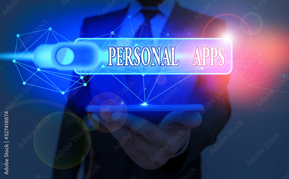 Poster text sign showing personal apps. business photo showcasing app for secure password less validation t