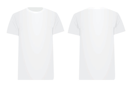 White T Shirt. Vector Illustration