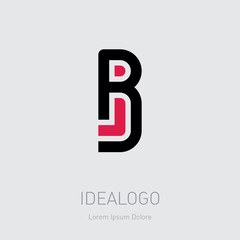 B and J - initials or logo. BJ - monogram or logotype. Vector design element or icon.