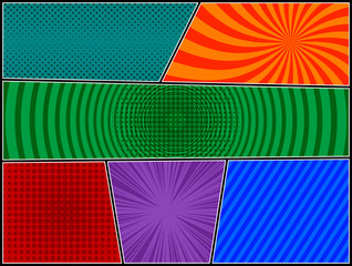 Colorful elegant comic composition