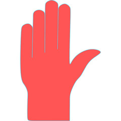 Medical gloves vector icon isolated on white background. Protective rubber gloves icon for infographic, website or app. Latex hand protection sign. Housework cleaning equipment symbol. 