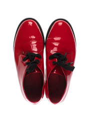 red witch shoes isolated on white background