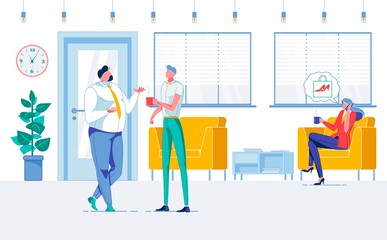 Office Colleagues Taking Their Small Coffee Break