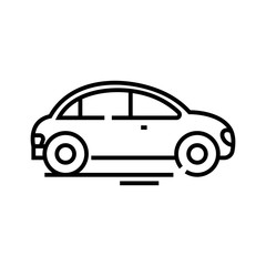 Rent vehicle line icon, concept sign, outline vector illustration, linear symbol.